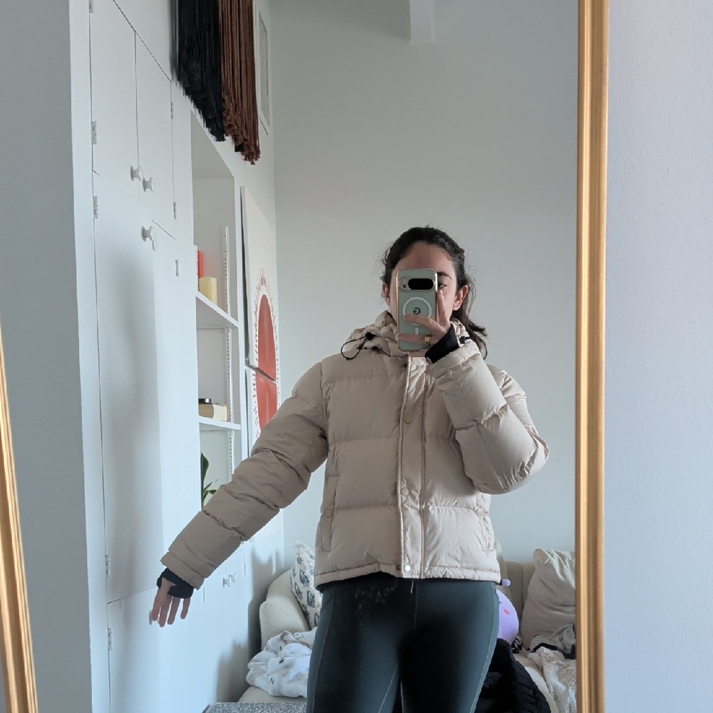 Women's Cream Puffer Jacket
